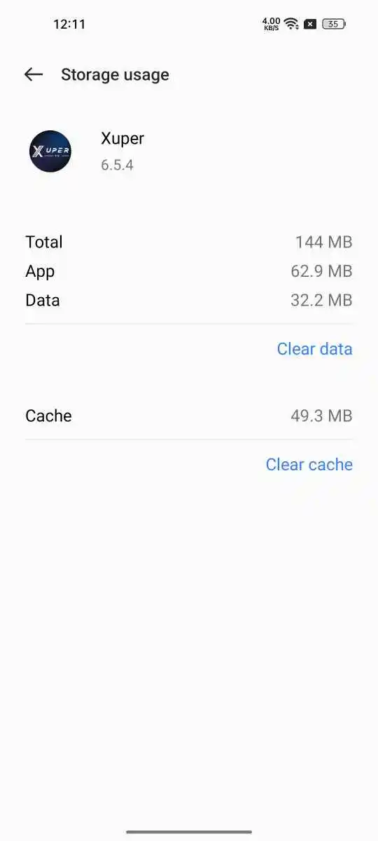 Cómo solucionar el problema de que Xuper TV no funciona – soluciones eficaces Borra la caché y los datos de la aplicación